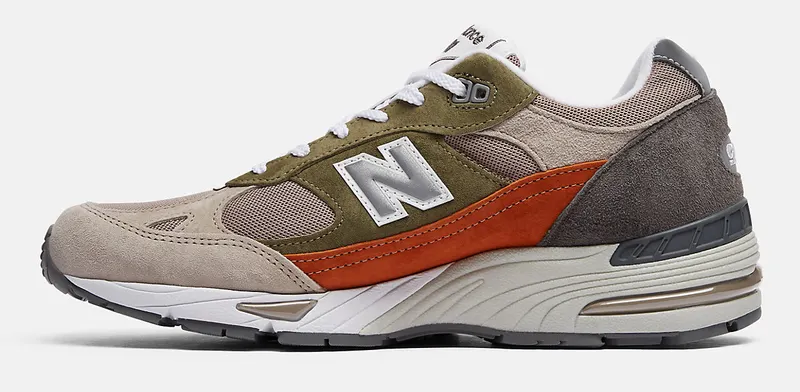 New Balance 991 Nu Block Tan Grey/Olive-Tan (M991NGO)
