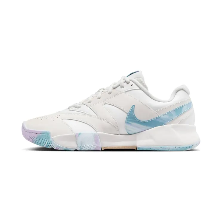 Nike Court Lite 4 Premium Leather Summit White Phantom Denim Turquoise Hemp (FV3982-100)