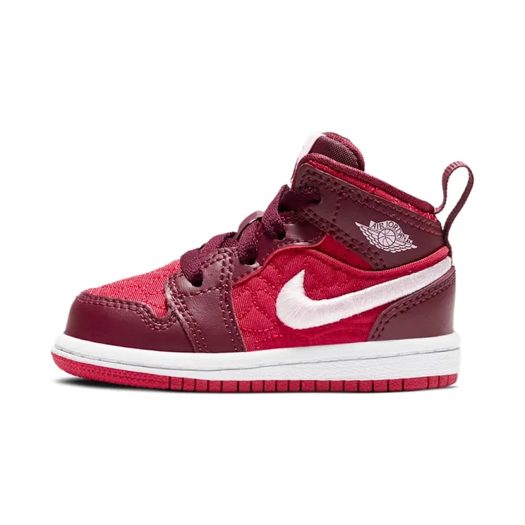 Jordan 1 Mid Red Quilt (TD) (AV5172-600)