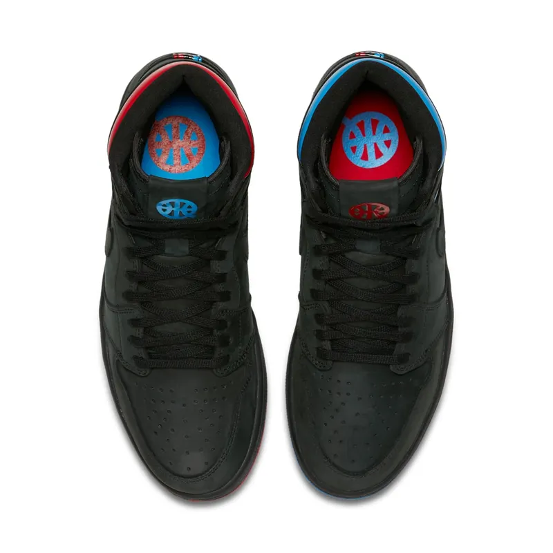 Air Jordan Nike AJ 1 Retro High OG Quai 54 Q54 Black/University Red/Italy Blue (AH1040-054)