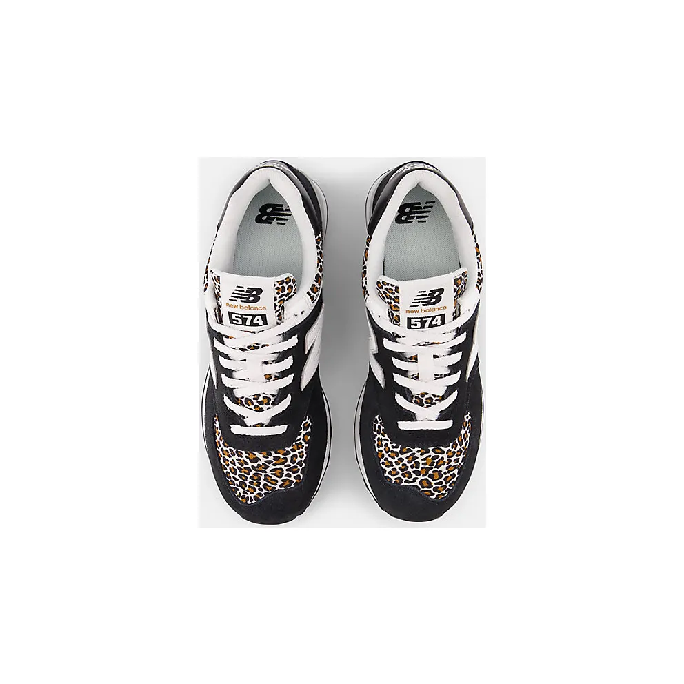 New Balance 574 Black Beige Leopard Print (WL574BI2)