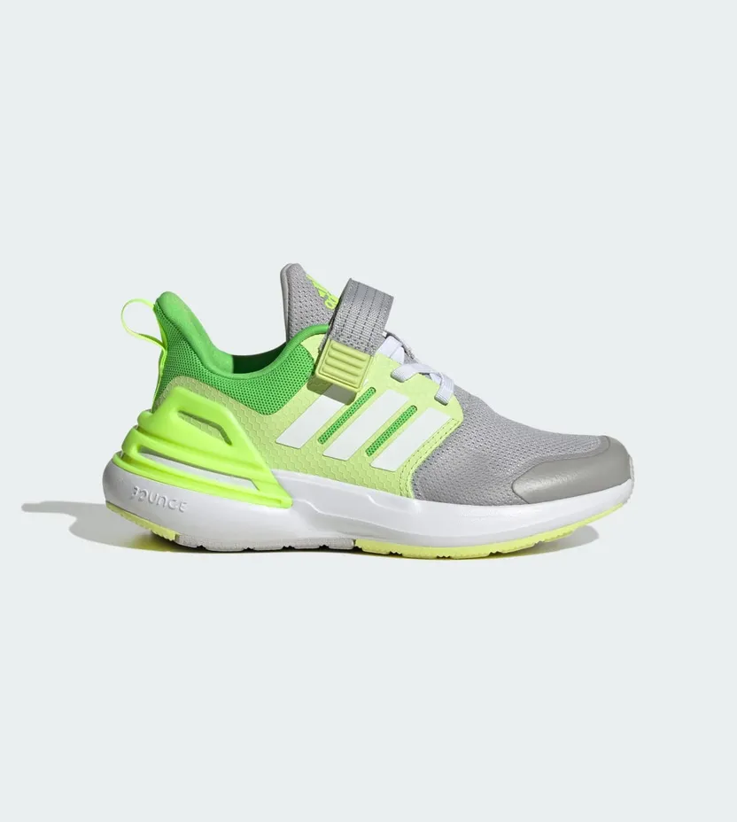 adidas RapidaSport Bounce met Elastische Veters en Klittenband Grey Two / Cloud White / Pulse Lime (ID2383)