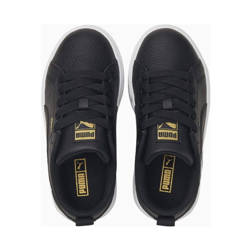 PUMA Mayze Leather Kids’ Black/Gold (384528-02)