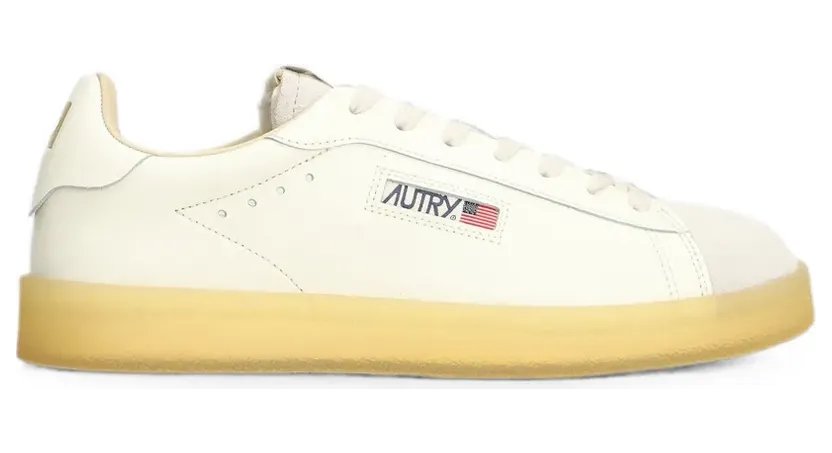 Autry Dallas sneakers met suède vlak – Wit (ADLMFD01)