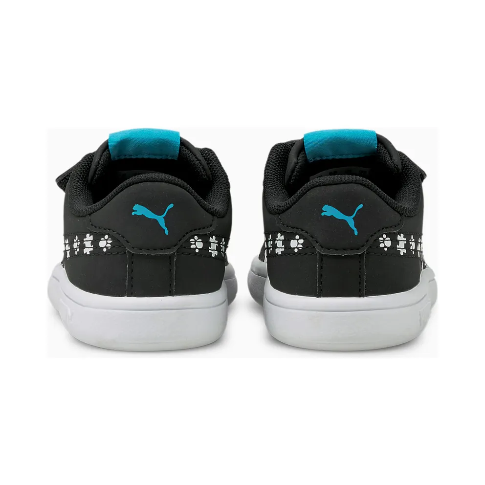 Puma Smash v2 Summer Animals babysneakers White/Black (368789-01)