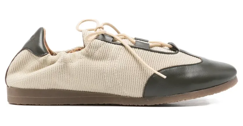 NAGUISA Raluca sneakers met leren afwerking – Beige (26VRAL25SAO)