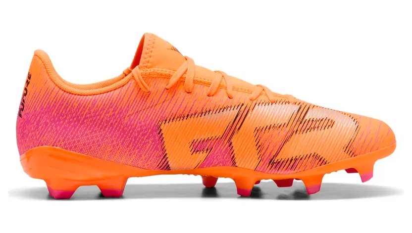 Puma Future 8 Play FG/AG Fußballschuhe 02 – PUMA black/fizzy light/green terrain 41 für Herren, schwarz, Größe 39 ½ EU (108602)