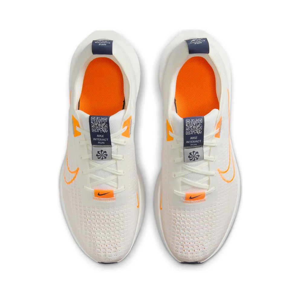 Nike Interact Run Sail Platinum Tint Summit White Total Orange (FD2291-103)