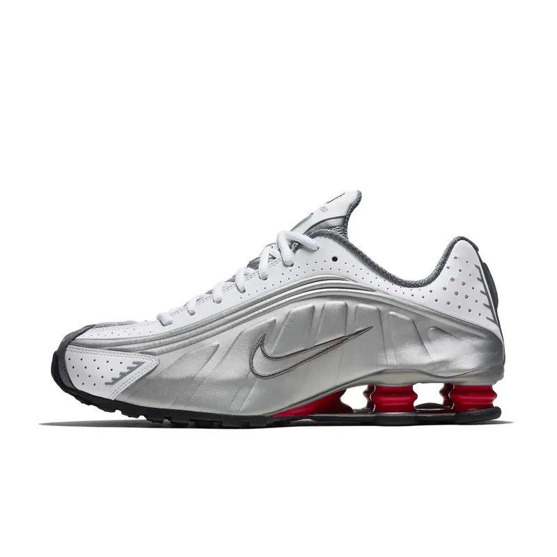 Nike Shox R4 Metallic Silver Comet Red (2018) White/Metallic Silver-Comet Red-Black (BV1111-100)