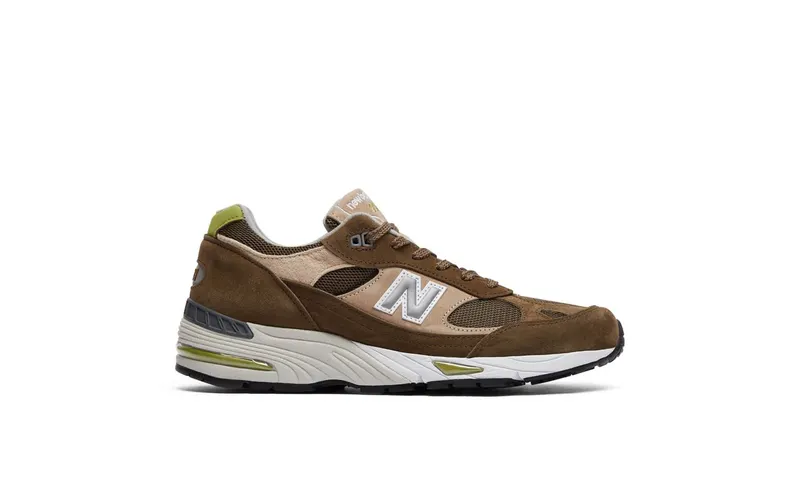 New Balance 991 MiUK Brown Tan Green (M991OLB)