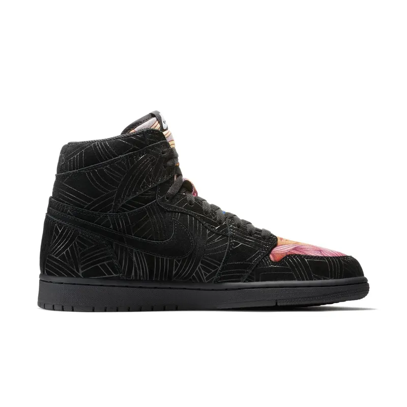 Jordan 1 Retro High Los Primeros Black/Black-Multi-Color (AH7739-001)