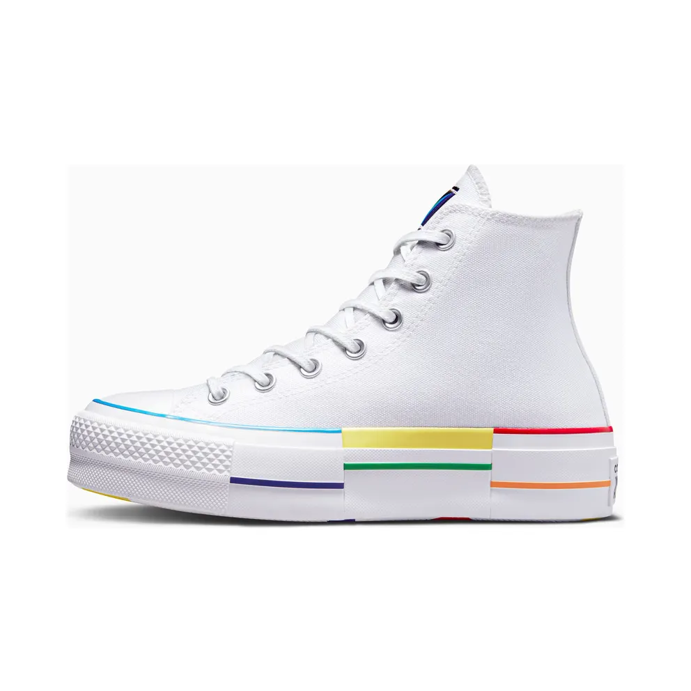 Converse Chuck Taylor All Star Lift Pride White/fresh Yellow/gnarly Blue