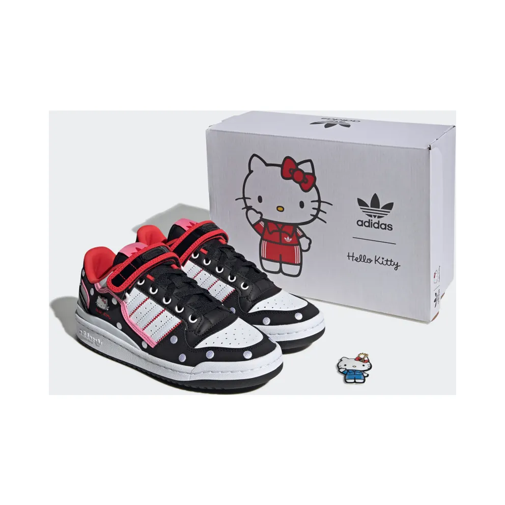 Adidas Forum Low Core Black / Cloud White / Bliss Pink (GW7167)