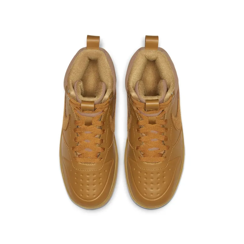 Nike Court Borough Mid 2 Boot GS ‘Wheat’ Wheat/Wheat/Gum Medium Brown (BQ5440-700)