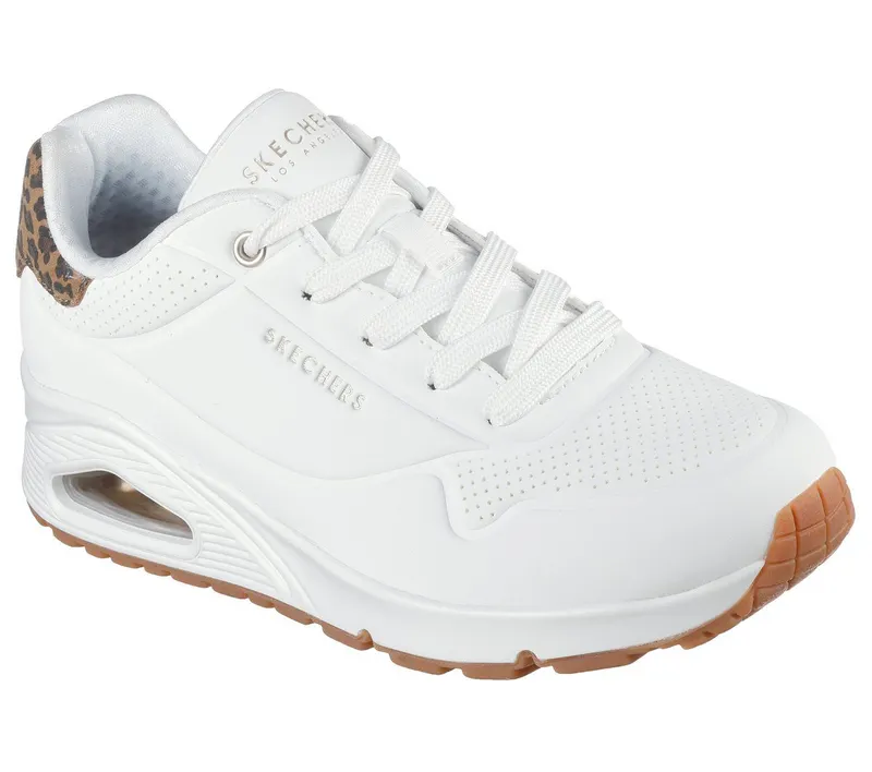 Skechers Uno – Jungle Nite – White / Luipaard – “White” (177093 WHLD)
