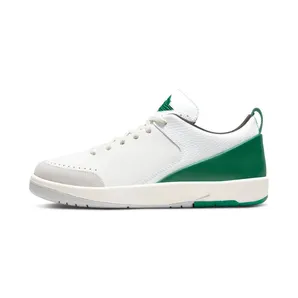 Air Jordan 2 x Nina Chanel Abney Low White Green “White / Neutral Grey / Sail / Malachite” (DQ0560-160)