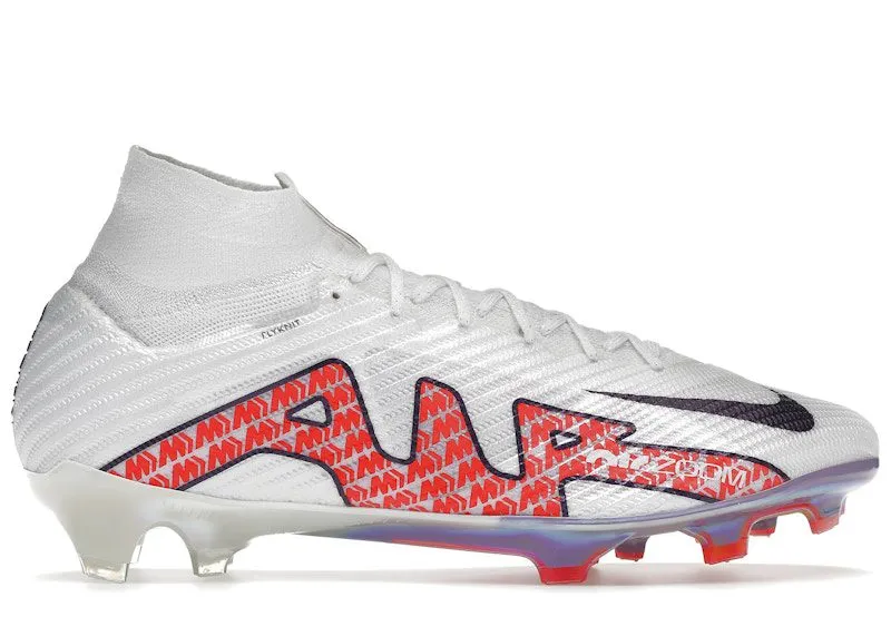 Nike Zoom Mercurial Superfly 9 Elite FG White Bright Crimson (DJ4977-101)