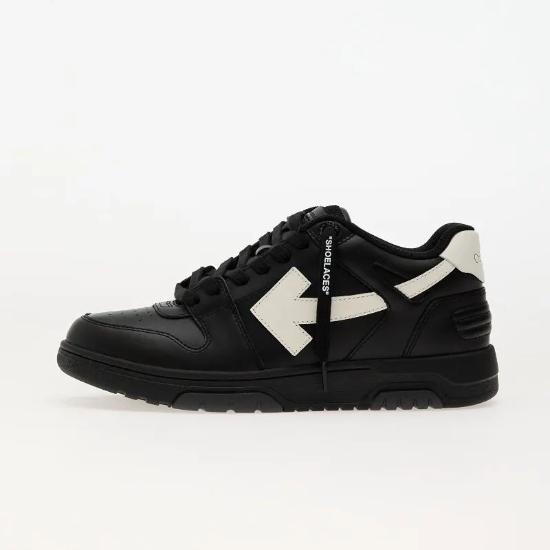 OFF-WHITE Out Of Office OOO Low Tops Black White (2025) (OMIA189C99LEA0191001)