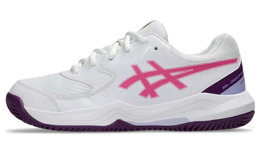 ASICS GEL-DEDICATE 8 PADEL GS “White / Dragon Fruit” (1044A064-100)