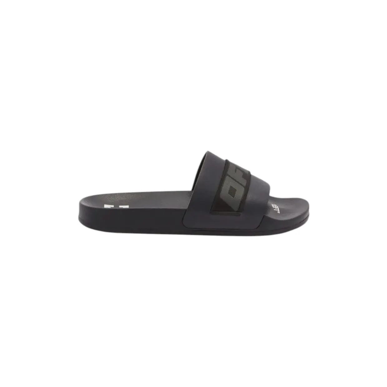 OFF-WHITE Industrial Belt Slides Black Grey (OMIC001G20PLA0031001)