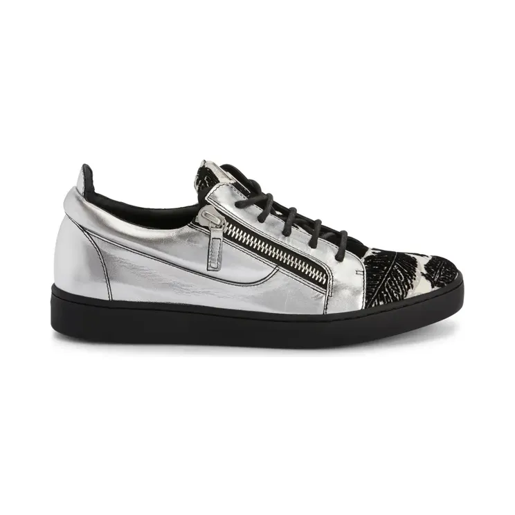 Giuseppe Zanotti Frankie mit doppeltem Reißverschluss “Silver” (RU10071K12)