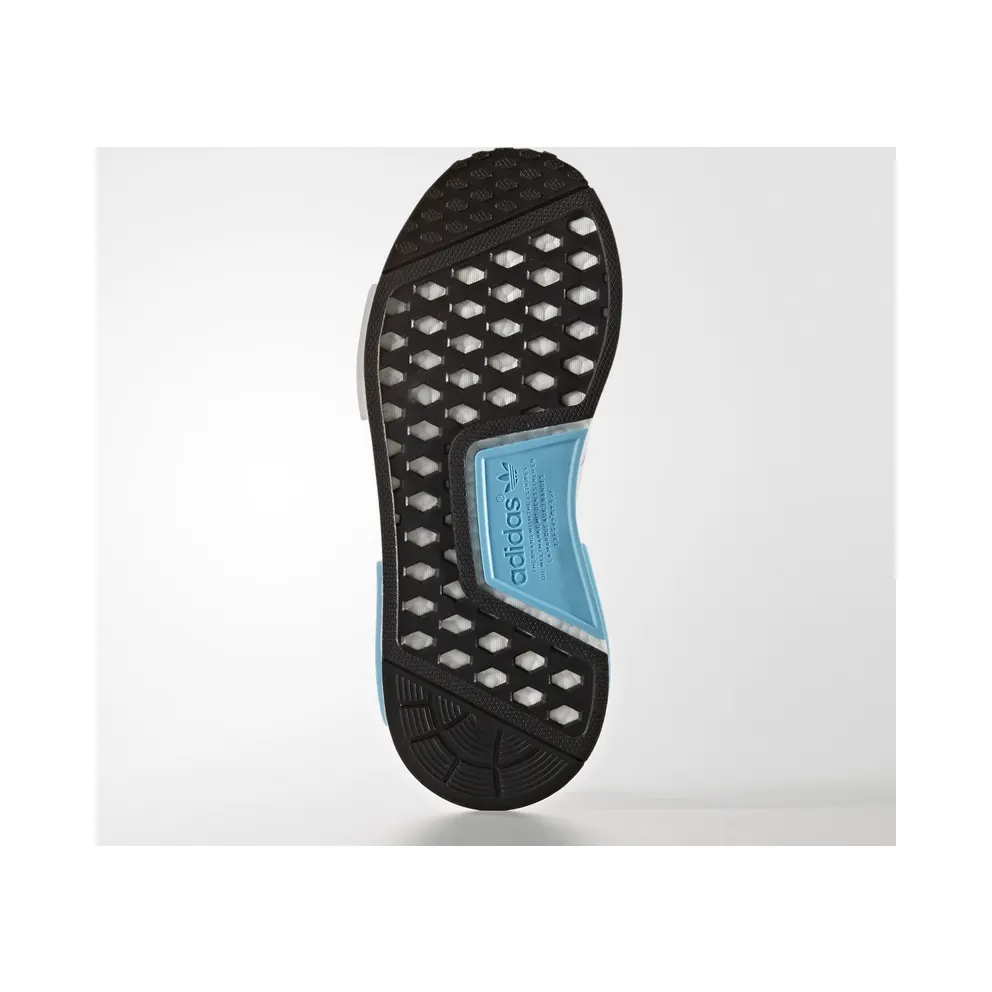 adidas NMD R1 Bright Cyan (Youth) White/White/Bright Cyan (S80207)