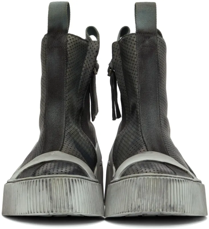 Boris Bidjan Saberi Grey Bamba 3.1 High Top Sneakers (303-SS2200B3000000SM-0049)