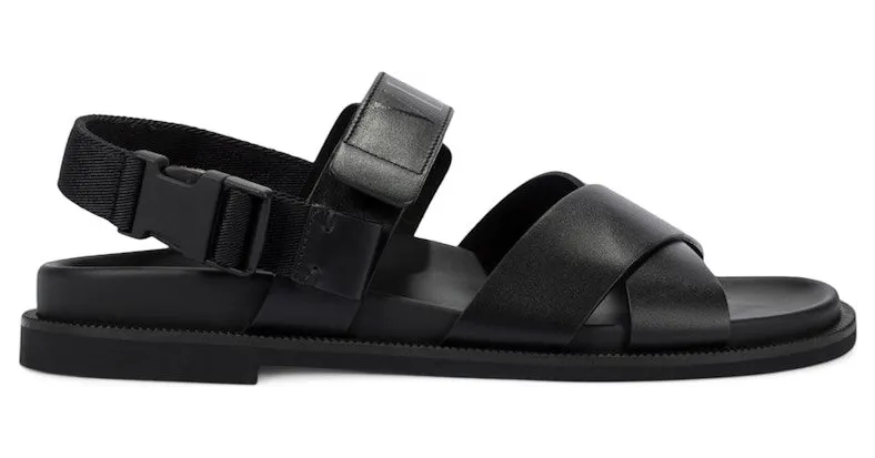 Valentino Garavani VLTN Leather Strap Sandals Black (VY2S0E22 ETA 0NO)