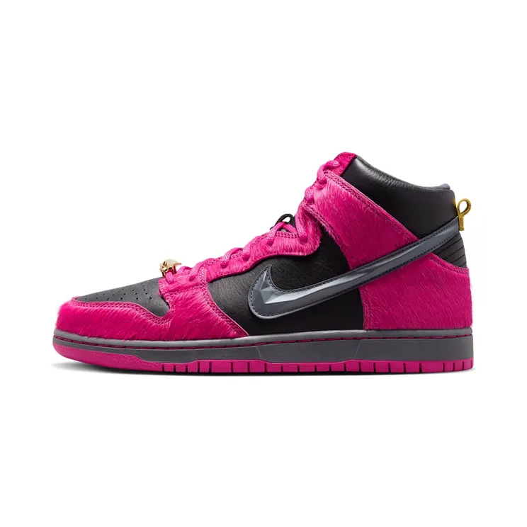 Nike SB Dunk High x Run The Jewels “Active Pink / Metallic Gold / Black” (DX4356-600)
