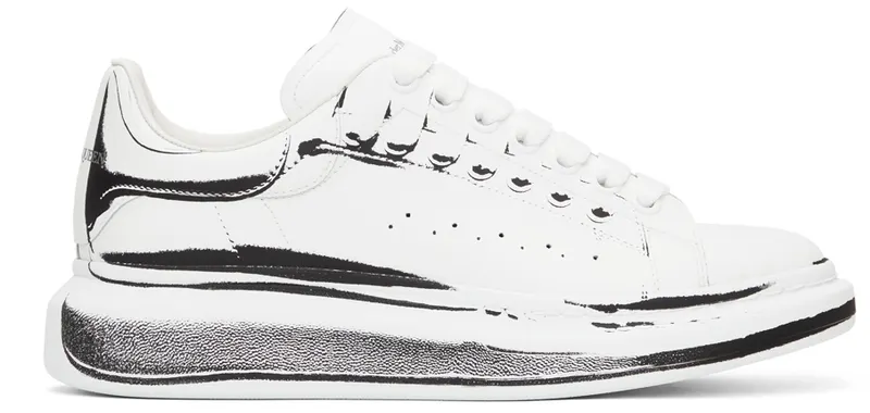 Alexander McQueen White Graphic Printed Sneakers (662642WIA4Q)