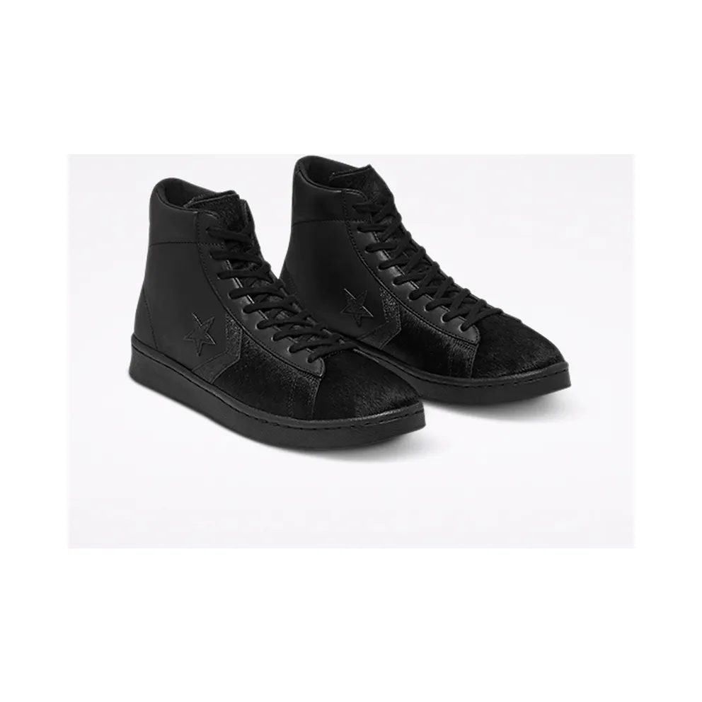 Converse Pro Leather ‘Black Pony Hair’ Black/Black/Black (165751C)