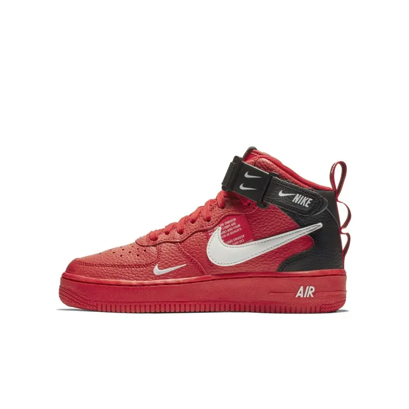 Nike Air Force 1 Mid Utility University Red (GS) University Red/White-Black-Tour Yellow (AV3803-600)