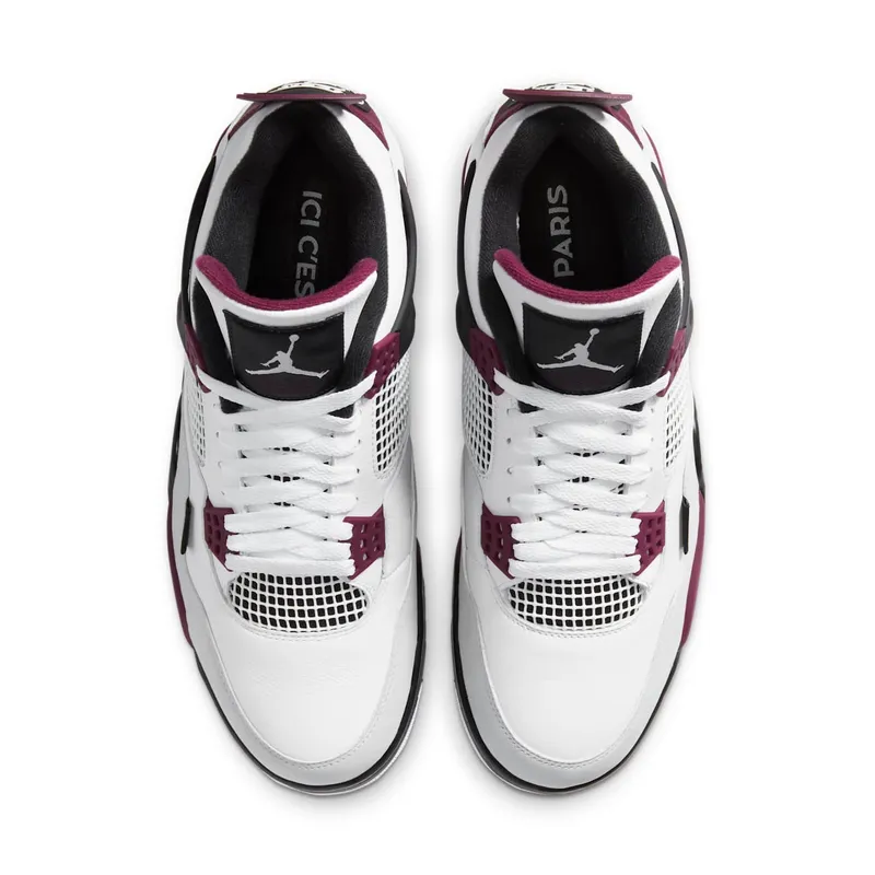 Jordan 4 Retro PSG Paris Saint-Germain White/Black-Metallic Gold-Bordeaux (CZ5624-100)