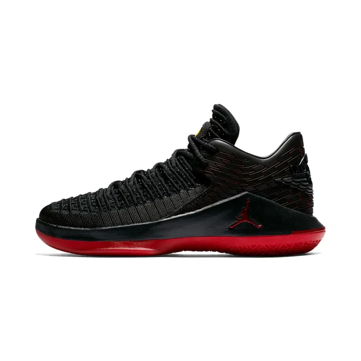 Jordan XXXII Low Last Shot (GS) “Black / Tour Yellow / Gym Red” (AA1257-003)