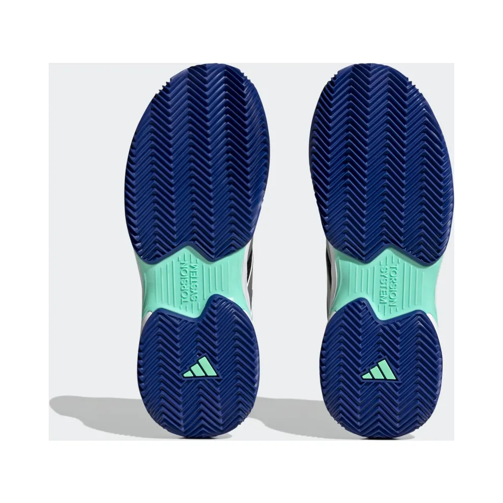 adidas CourtJam Control Clay Tennis Shoes Core Black / Silver Metallic / Pulse Mint (HQ8474)