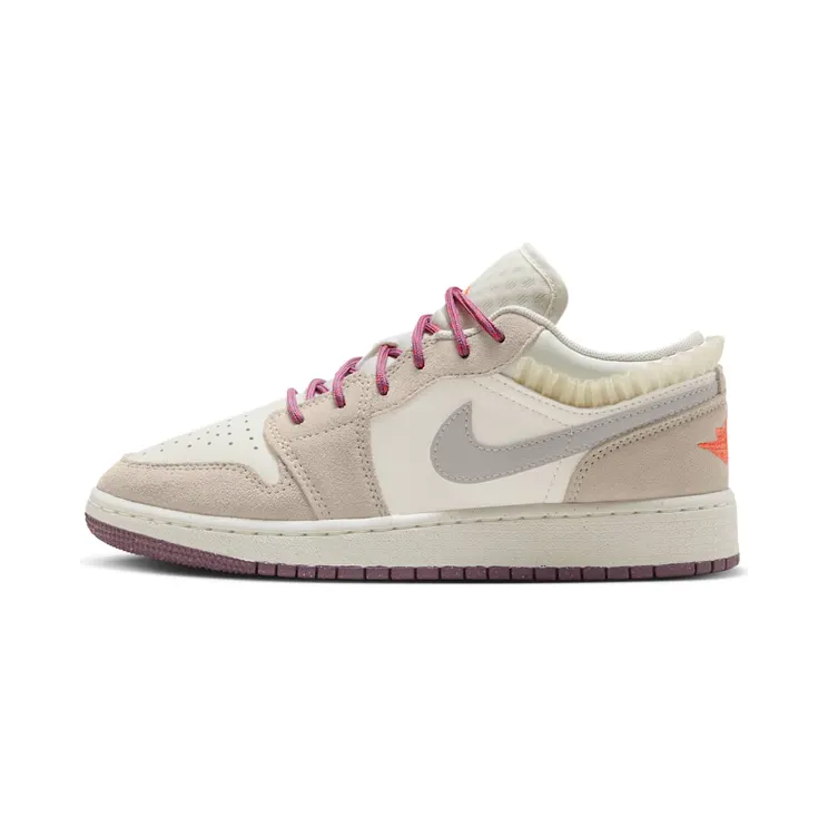 Jordan 1 Low SE GS “Sail Legend Light Brown Violet Dust Neutral Grey” (FQ8094-100)
