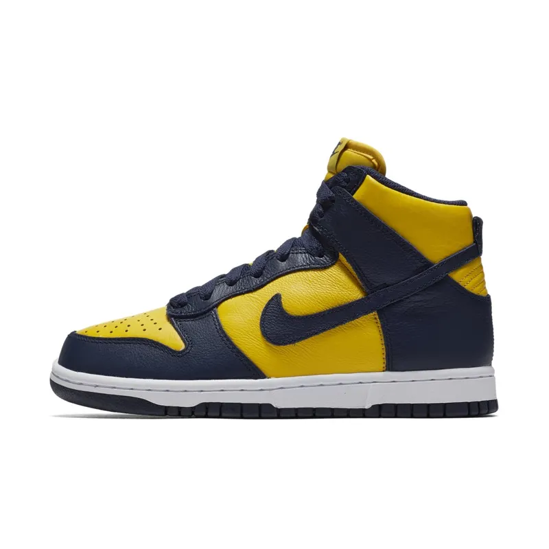 Nike Dunk High Retro Michigan (W) Varsity Maize/Midnight Navy (854340-700)