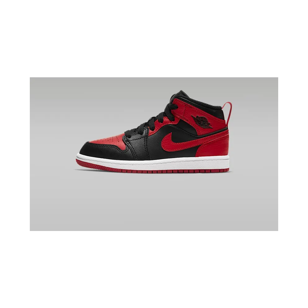 Jordan 1 Mid Banned 2020 (PS) Black/University Red-Black-White (640734-074)