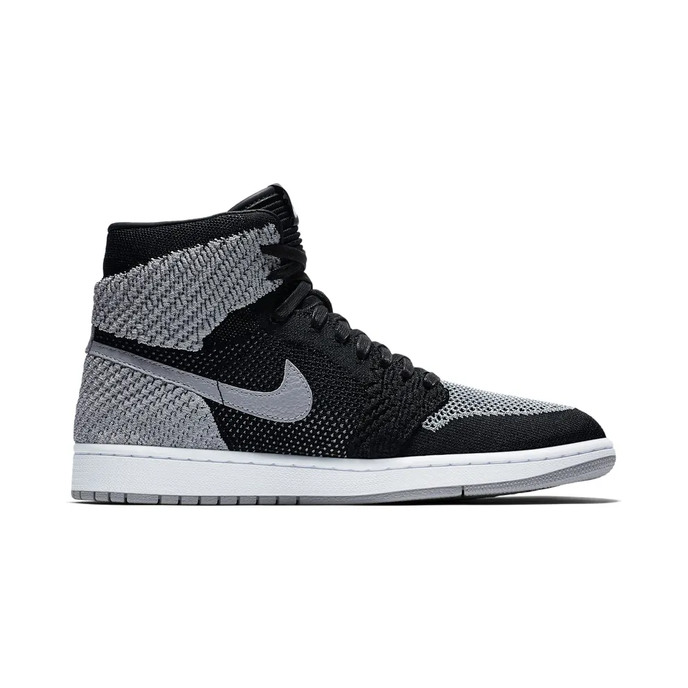 Jordan 1 Retro High Flyknit Shadow Black/Wolf Grey-White (919704-003)