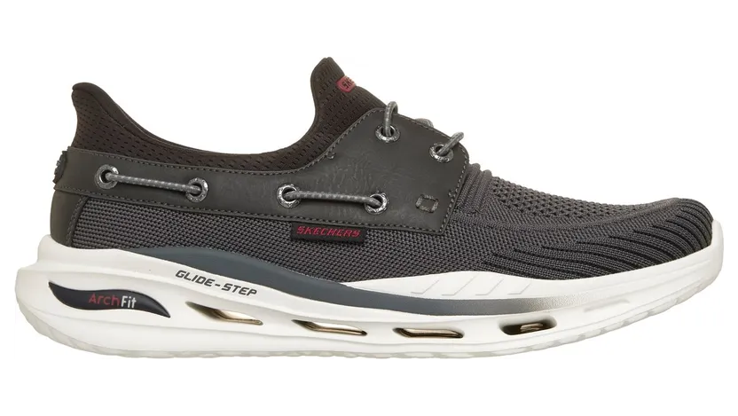 Skechers Slip-ins Relaxed Fit: Arch Fit Orvan – Starport Sneaker Houtskool/Zwart