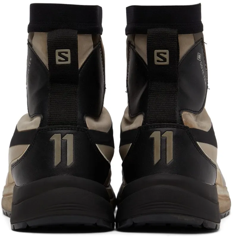 11 by Boris Bidjan Saberi Black & Taupe Salomon Edition Bamba2 High GTX Sneakers (218 11xS)