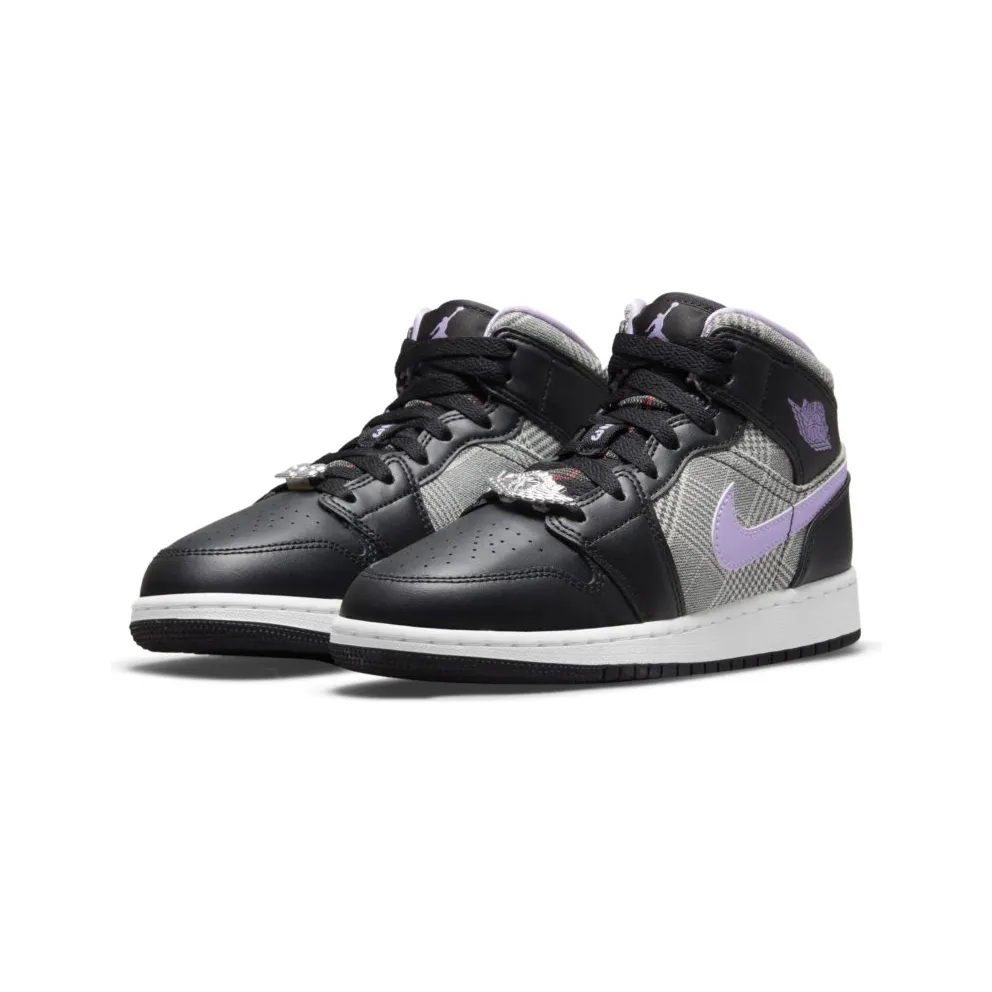 Jordan 1 Mid SE Houndstooth (GS) (DC7226-015)