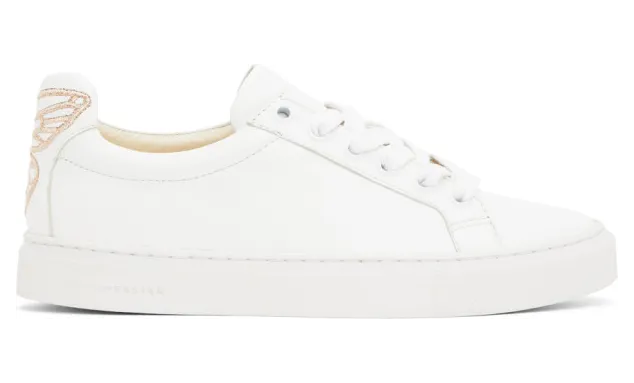 Sophia Webster White and Pink Butterfly Sneakers (FAW20219)