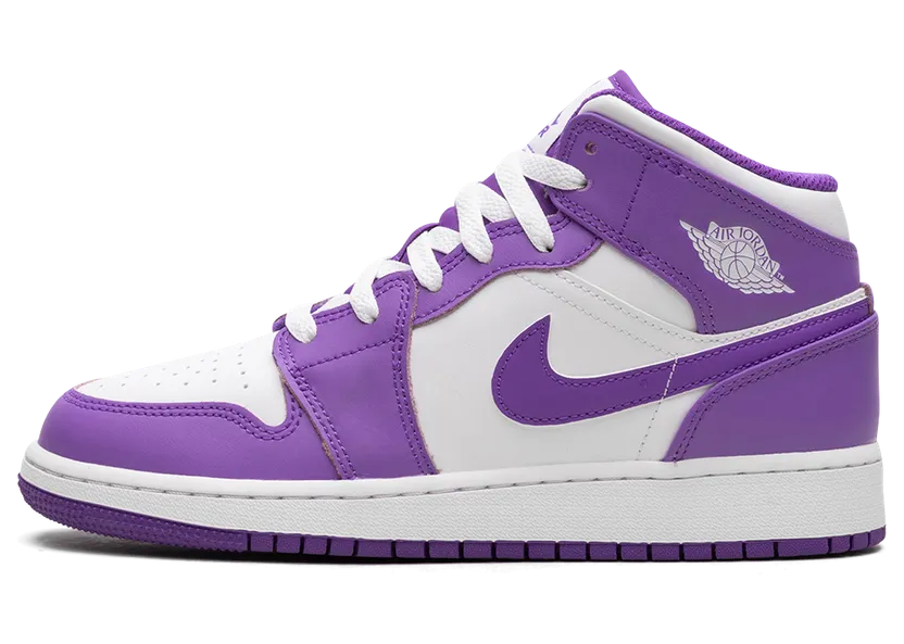 AIR Jordan 1 MID GS “White / Purple Venom” (DQ8423-511)