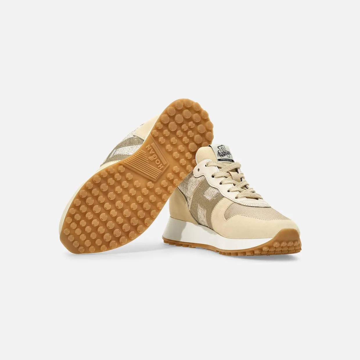Sneakers Hogan H383 Ivory Gold (HXW4290CR00R4S0UAO) (4)