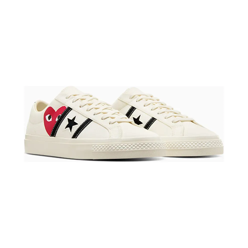 Converse x PLAY Comme des Garçons One Star Academy Pro Milk/Black/Red (A09878C)