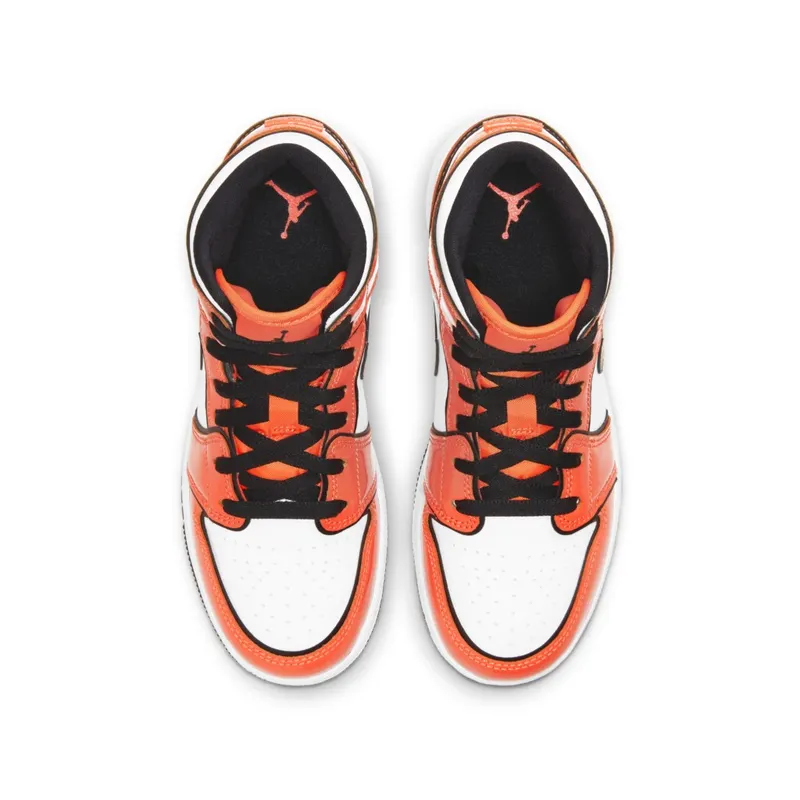Jordan 1 Mid Turf Orange (GS) Turf Orange/Black/White (BQ6931-802)