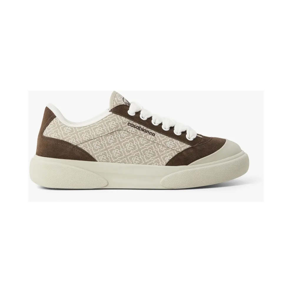 Casablanca Del Mar (a-pf26-snk-025-13-m-mens-brown-beige-monogram-del-mar-sneaker)