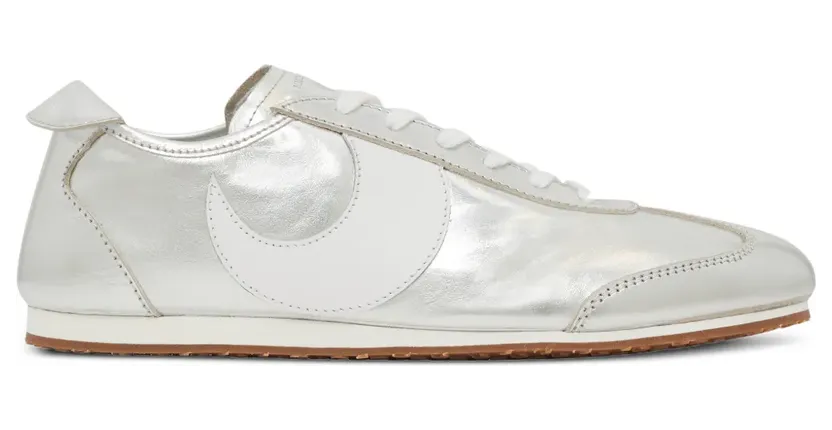 Marine Serre MS Astra leren met metallic-effect “Grey” (WSN001ARLEA0058MT10)