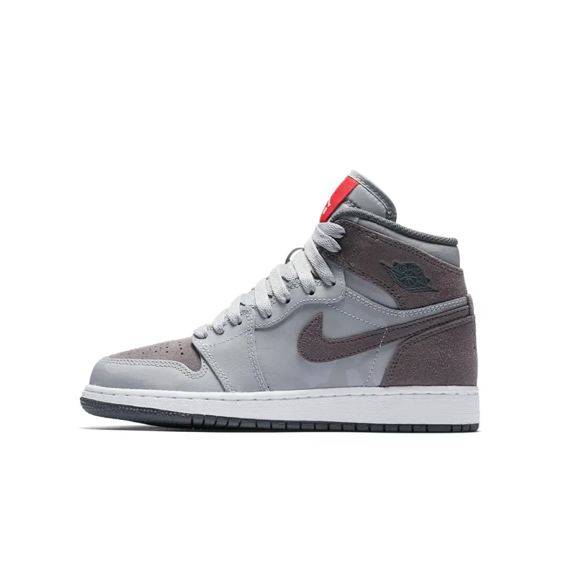 Jordan 1 Retro High Camo 3M Wolf Grey (GS) Wolf Grey/Dark Grey-White-University Red (822858-027)